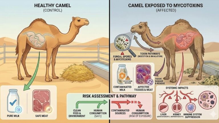 Impacts of Mycotoxins on Camel Meat and Milk